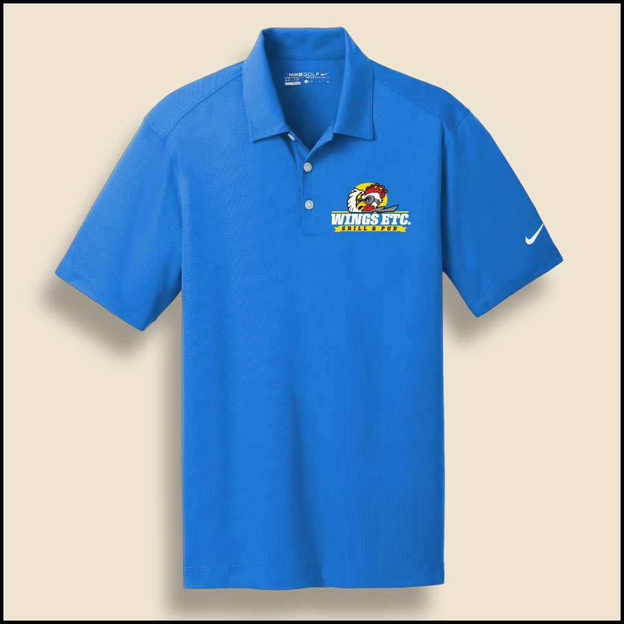 Brisk Blue Wings Etc. Dri Fit Mesh Polo